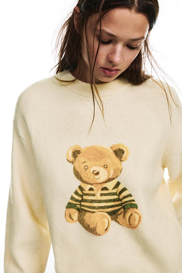 Yumuşak örgü ayıcık kazak - 4