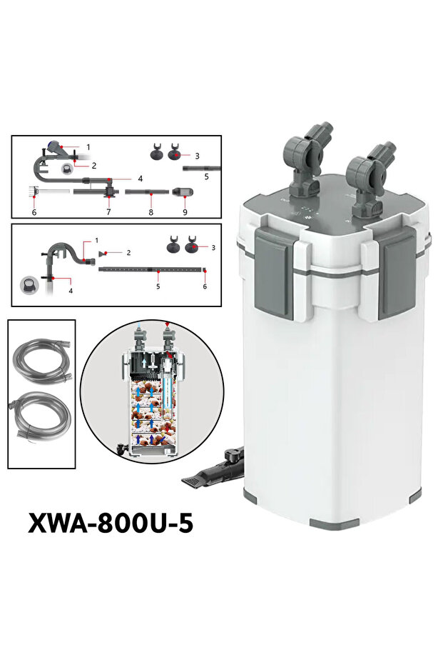 فلتر حوض السمك الخارجي المزود بوحدة الأشعة فوق البنفسجية XWA800U-5