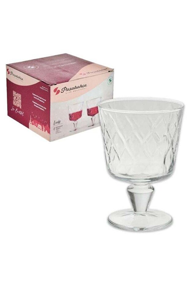 Pasabahce Leafy Stemware 270cc – 4-Piece Wine Glass Set