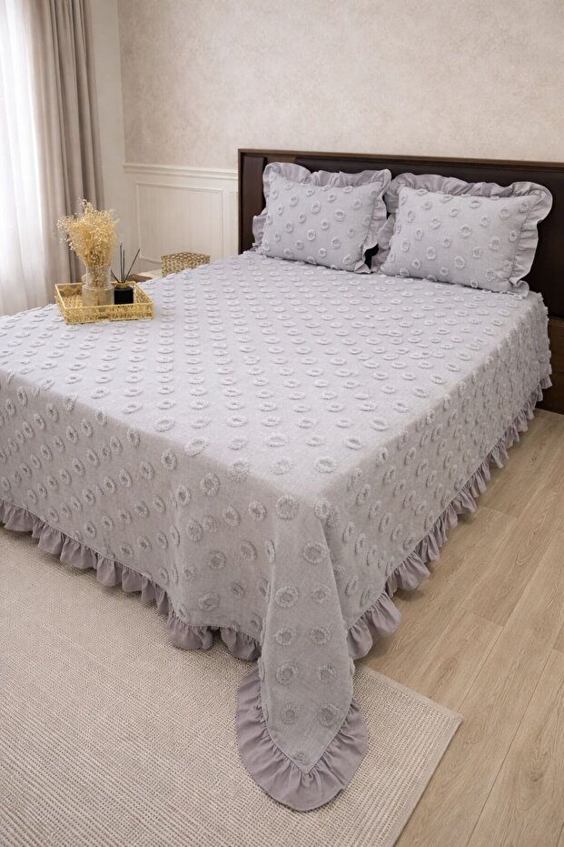 غطاء سرير مكشكش مزدوج - 2