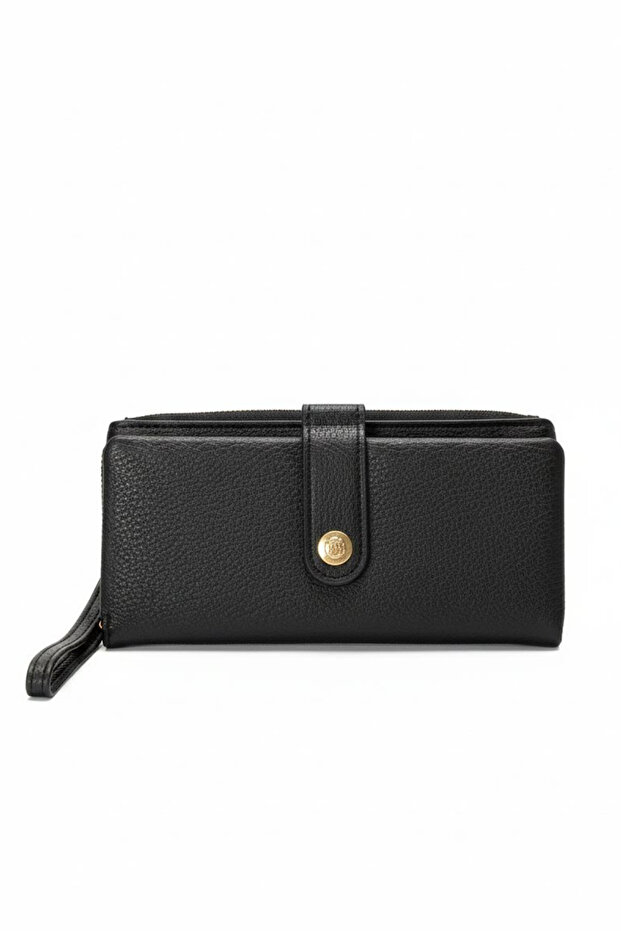 Women's Wallet Gold Detailed Zippered Stylish Wallet