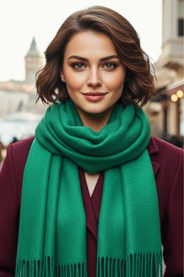 Women's Soft Textured Four Seasons Wearable Vegan Pashmina Shawl Scarf
