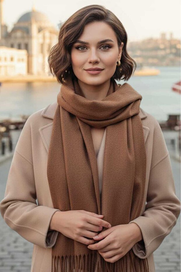 Women's Soft Textured Four Seasons Wearable Vegan Pashmina Shawl Scarf