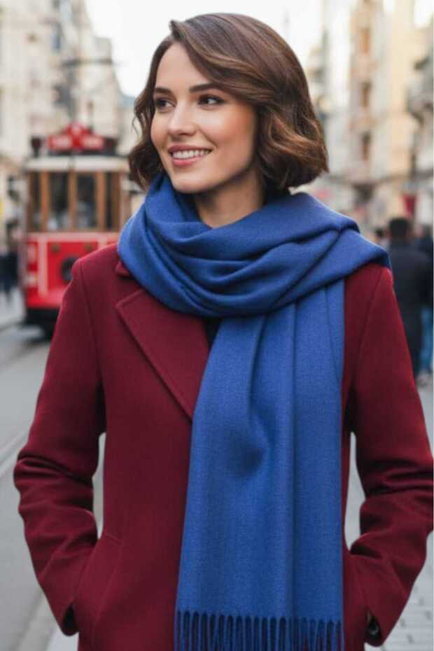 Women's Soft Textured Four Seasons Wearable Vegan Pashmina Shawl Scarf