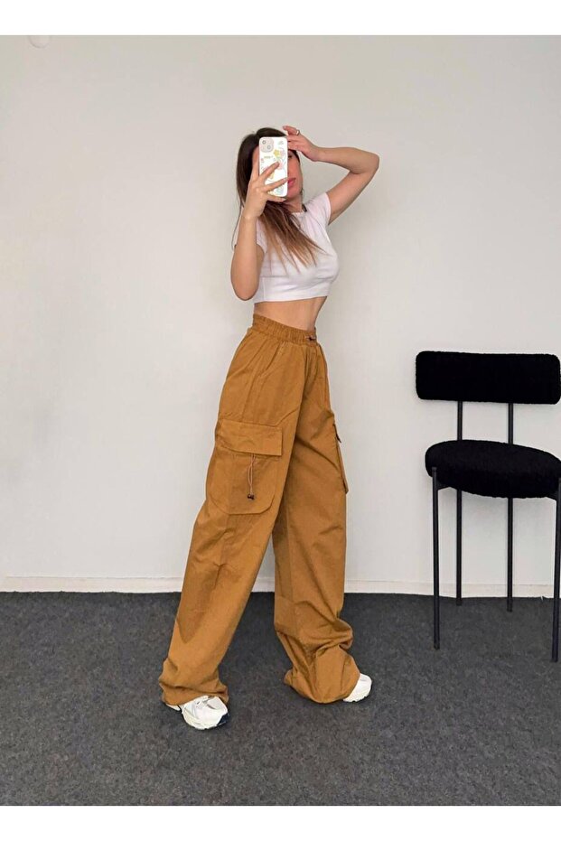 Linen Cargo Pocket Pack Jogger Pants