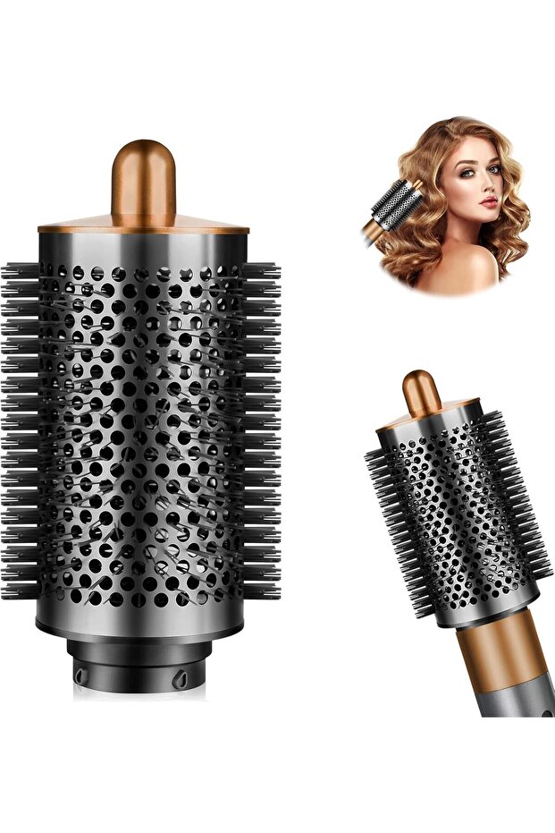 Large Round Volumizing Dryer and Curling Brush, Compatible with Famous Brands