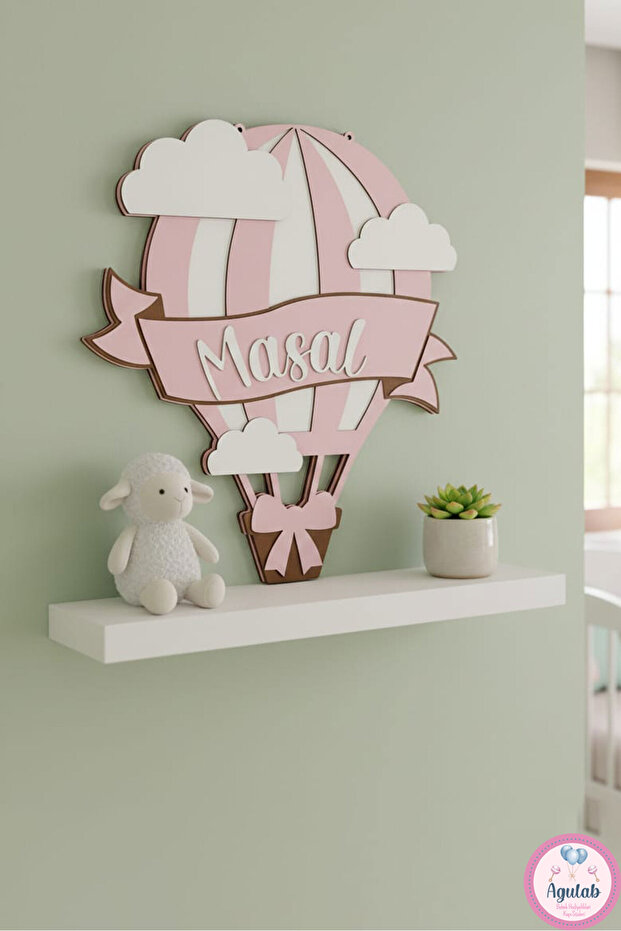 Balon Temalı İsimli Işıklı Kapı Süsü - 3