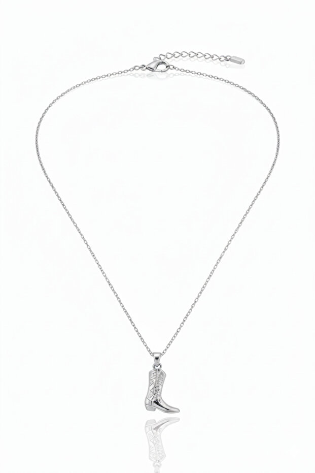 Trend Minimal Bot Çize Kolye - 3