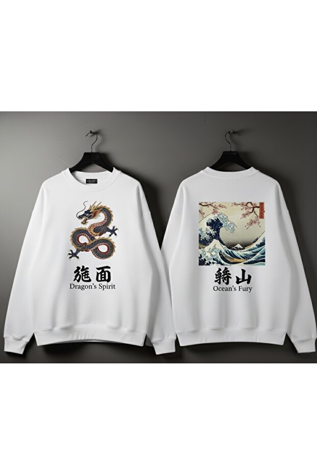 سويت شيرت للجنسين 0oversize 100% قطن مطبوع
