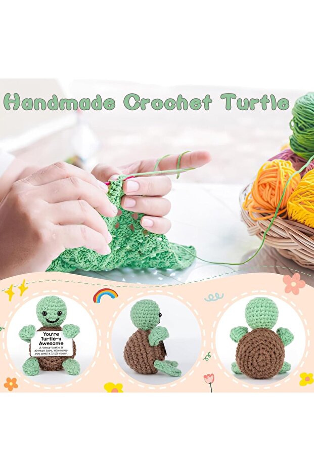 Handmade Crochet Turtle - 3