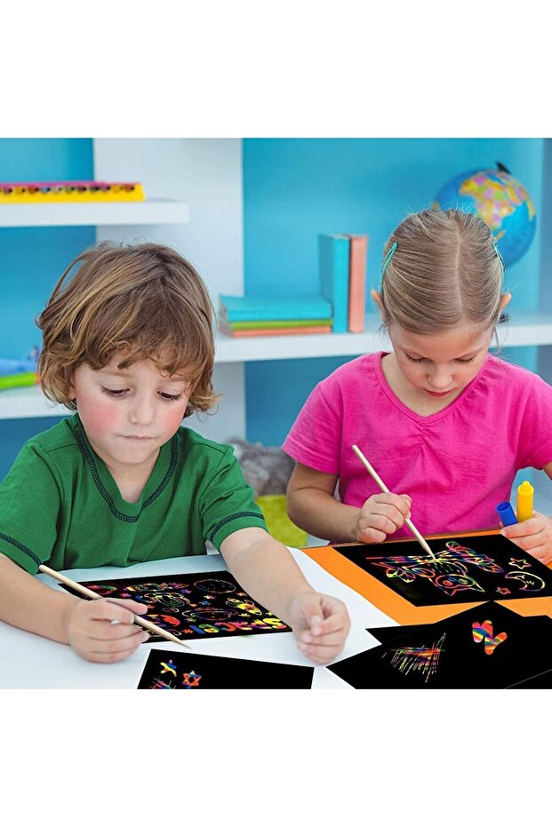 مجموعة ورق الرسم بالخدش - 6