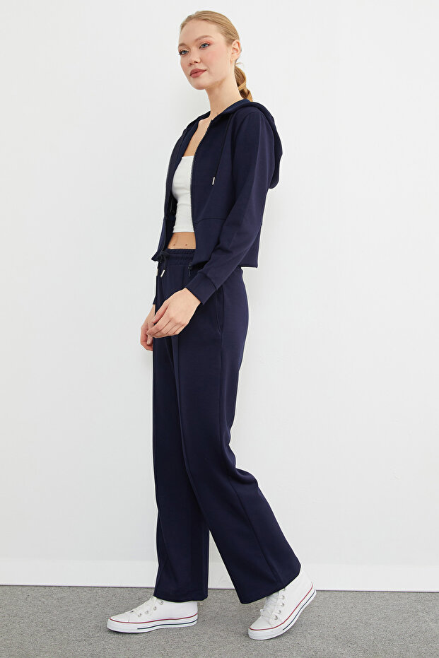 Basic Kapüşonlu Çimalı Modal Eşofman Takımı - 5