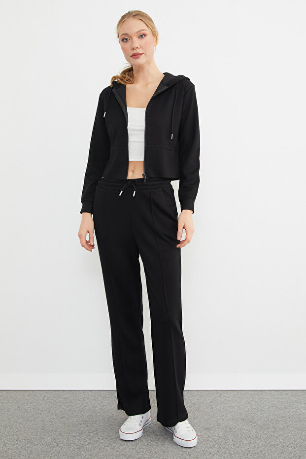 Basic Kapüşonlu Çimalı Modal Eşofman Takımı - 2