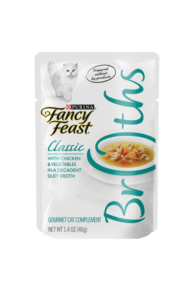 Cat Food Broths Chicken & Vegetable Classic - Rich Broth with Tender Chicken & Vegetables for Cats!