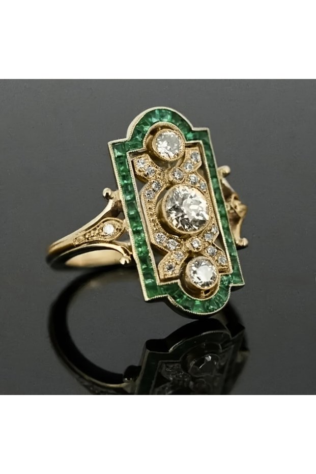 ZC1755-1 9 Vintage Luxury Trend Irregular Rings with Delicate Sparkling Cubic Zirconia Jewelry Women