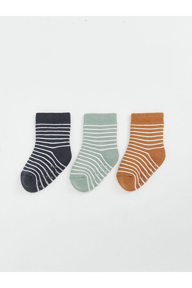 Striped Baby Boy Socks 3-Piece