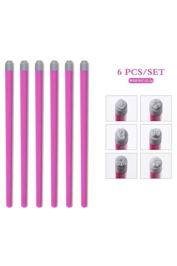 6pcs HOT 4/6/10/15pcs in one Set Silicone Nail Art Stamper Pen Nail Polish Stamp Set Print Tools