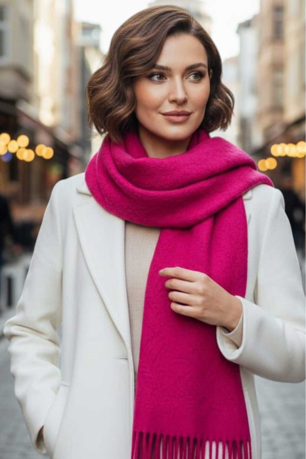 Women's Soft Textured Four Seasons Wearable Vegan Pashmina Shawl Scarf
