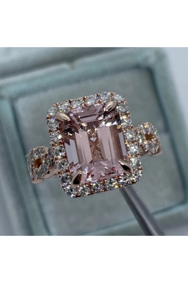 ZF4236-1 8 Rings for Women Brilliant Cubic Zirconia Wedding Engagement Female Accessories Fancy Prop