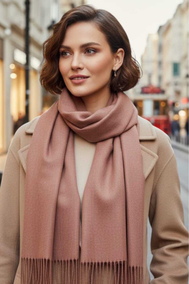 Women's Soft Textured Four Seasons Wearable Vegan Pashmina Shawl Scarf