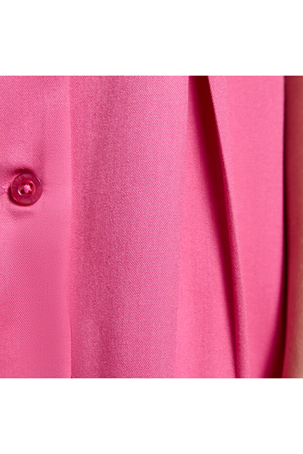 فستان بينافور سادة مع إغلاق بأزرار - 5