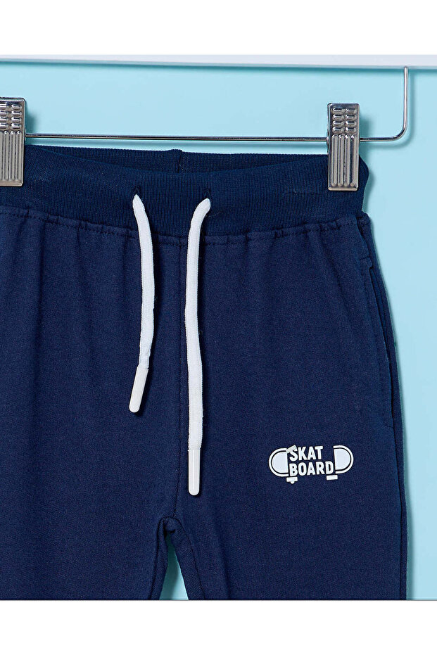 بنطال رياضي أساسي أزرق داكن للأولاد الرضع - 2
