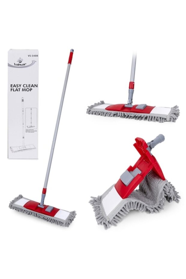 Rectangular Flat Mop with Microfiber - 1