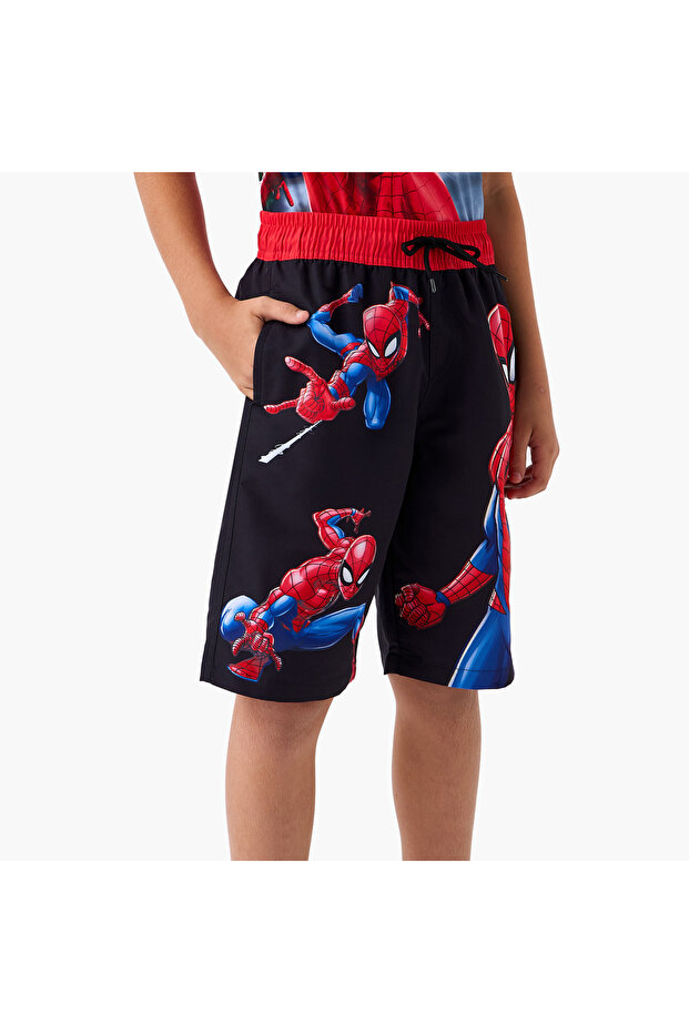 Spider-Man Print Swim Shorts