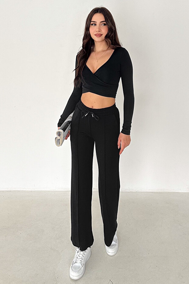 Women's Loose Fit Pants with Stitching Detail – Motion Ease