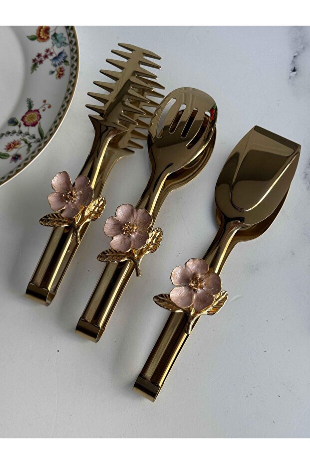 Çiçek 3'Lü Maşa Seti - 5