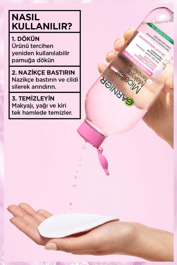Micellar Makyaj Temizleme Suyu 400ML, 24 Saat Nemlendirme, Hassas Ciltler için - 7