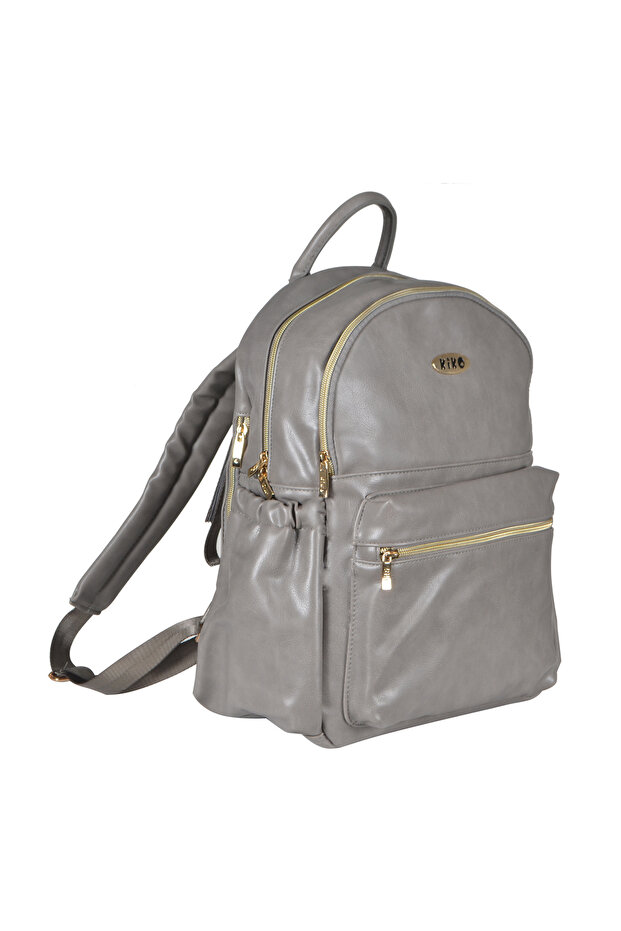LEATHER MOMMY DIAPER BAG-Coffe