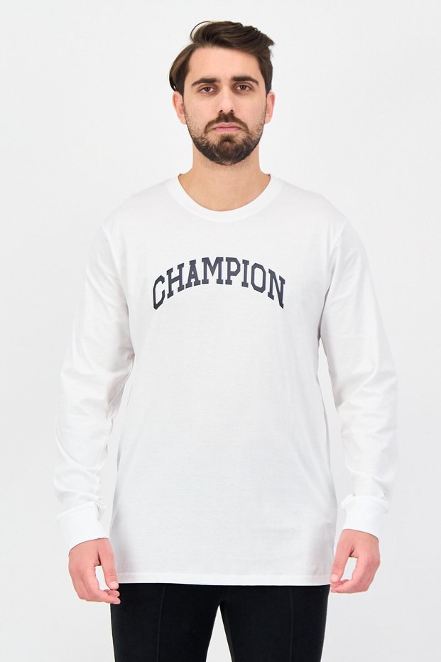 Men Sportswear Fit Long Sleeve Outdoor T-Shirt, White