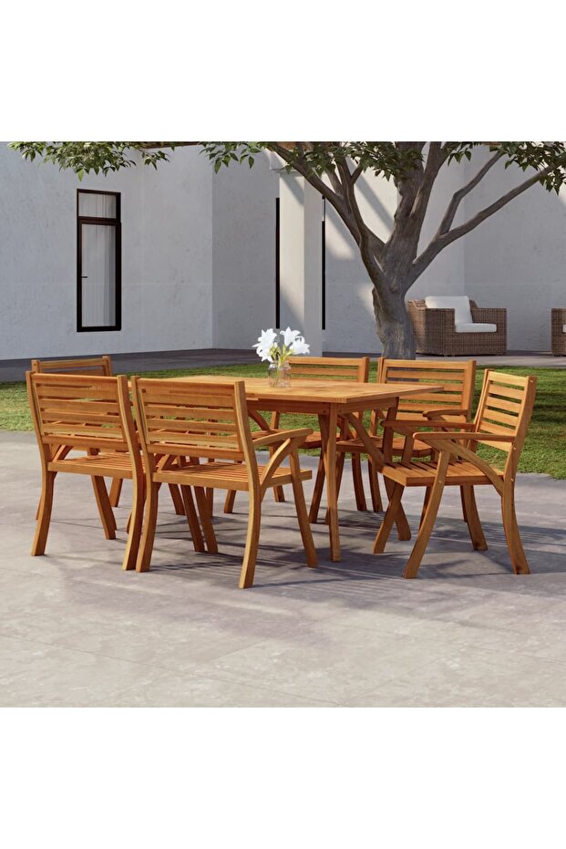 Garden Table 150x90x75 cm Solid Wood Acacia