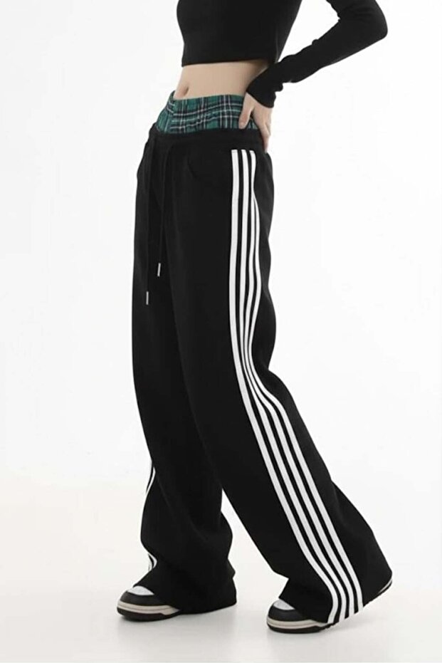 Black Striped Fake Boxer Y2K Unisex Tracksuit