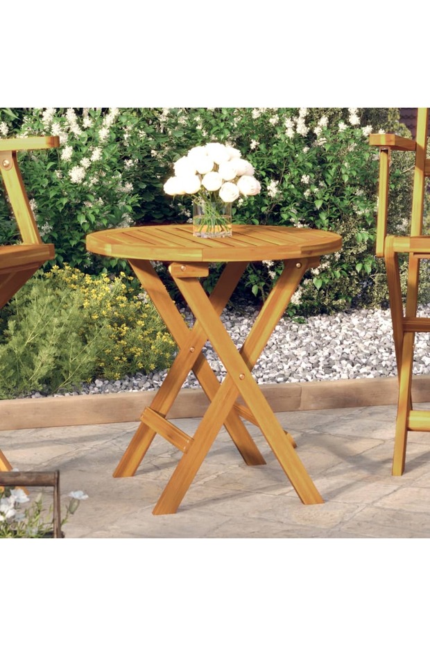 Bistro Table Ø46x47 cm Solid Wood Acacia