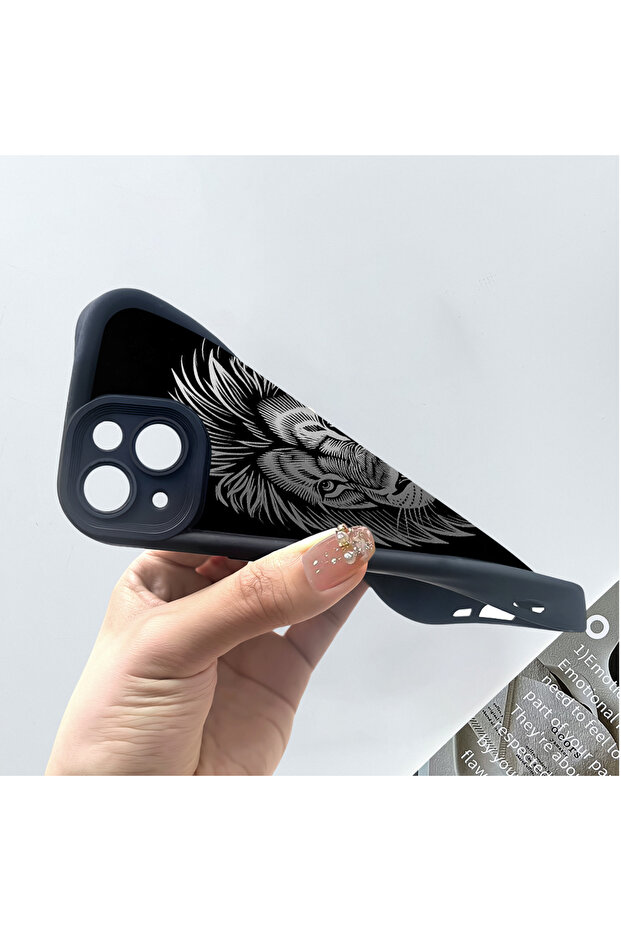 حافظة هاتف آيفون 8 بلس متوافقة مع غطاء الهاتف المصنوع من السيليكون الناعم الرقيق بنمط الأسد - 4