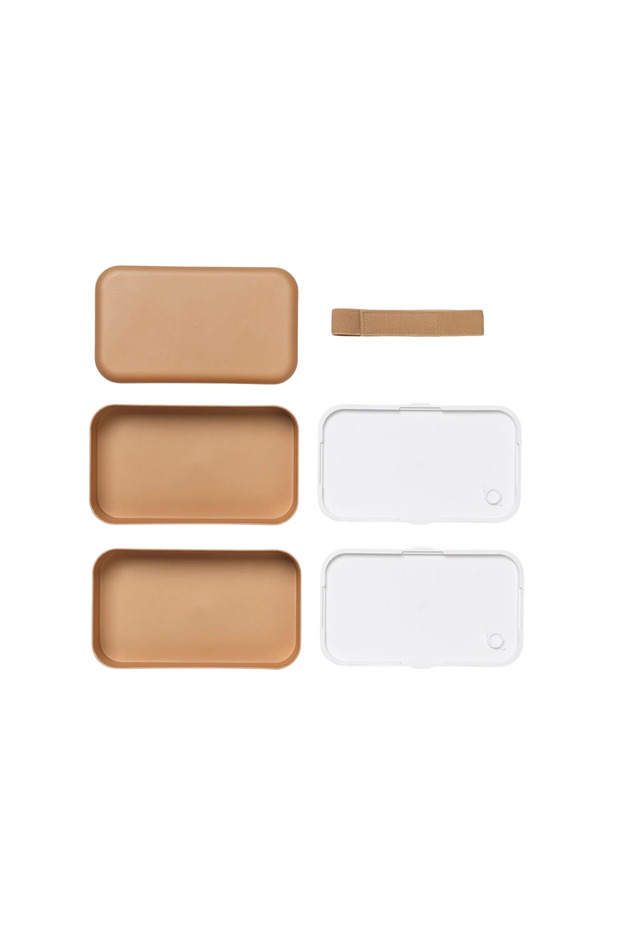 علبة غداء من طبقتين - بلاستيك - 2