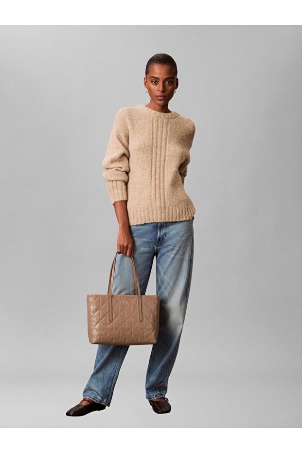 QUILTED SMALL TOTE - 5