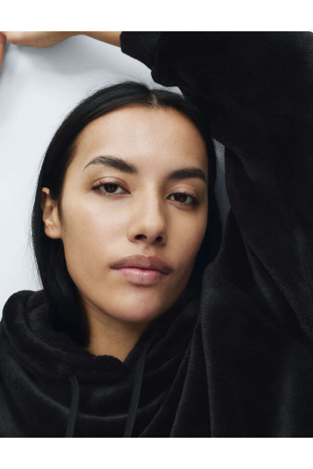 Peluş Polar Kapüşonlu Üst - 5