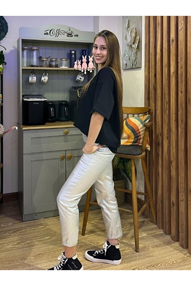 Silver Parıl Parıl Pantolon - 3