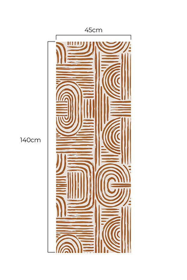 سجادة أرضية بنمط إيكو ذات طابع عتيق باللون البني - الأبيض - 3