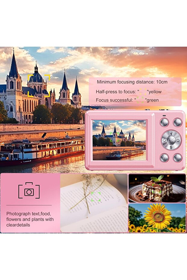 كاميرا رقمية، كاميرا بشاشة مزدوجة، كاميرا سيلفي محمولة، كاميرات تصوير فيديو للمبتدئين - 6