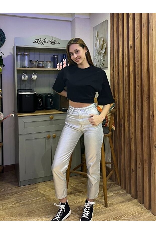 Silver Parıl Parıl Pantolon - 1