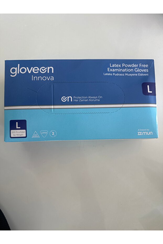 Latex Powder-Free Examination Gloves L 100 Pieces