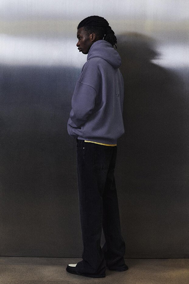 Kapüşonlu STWD yırtık sweatshirt - 2