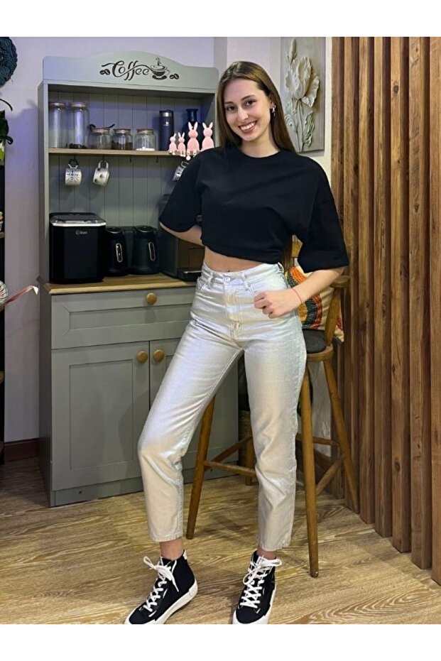 Silver Parıl Parıl Pantolon - 4