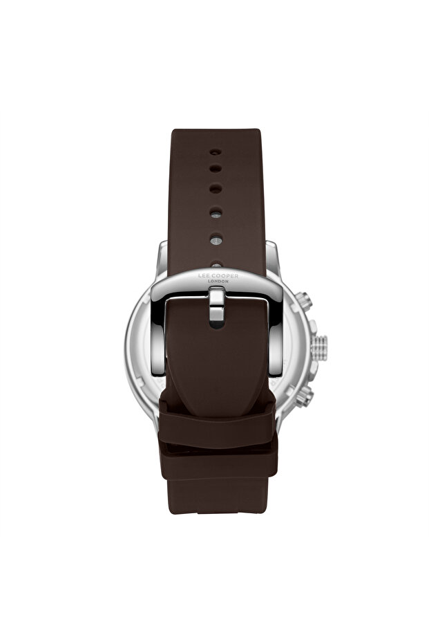 ساعة رجالية متعددة الوظائف بمينا فضي - LC08267.332 - 4