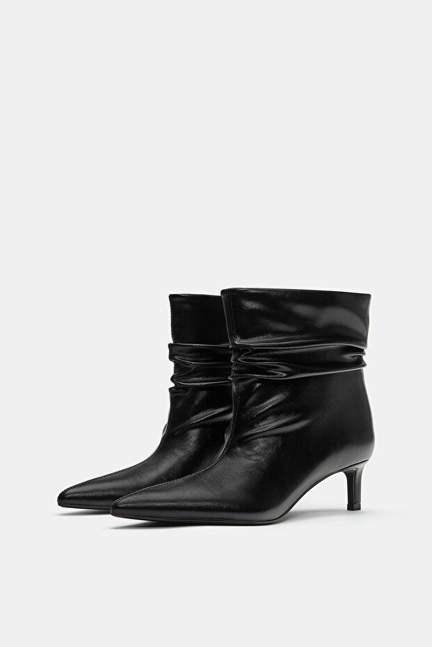 Büzgülü topuklu bot - 2