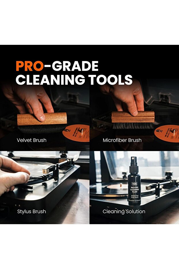 طقم تنظيف أسطوانات الفينيل - مجموعة من 5 قطع - 4